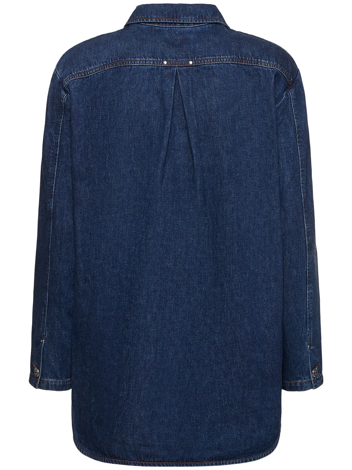 Shop Apc Laguna Cotton Denim Shirt In Blue