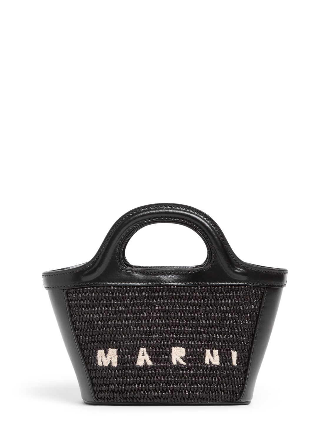 Marni Junior Kids' Tropicalia Top Handle Bag W/ Logo In Black