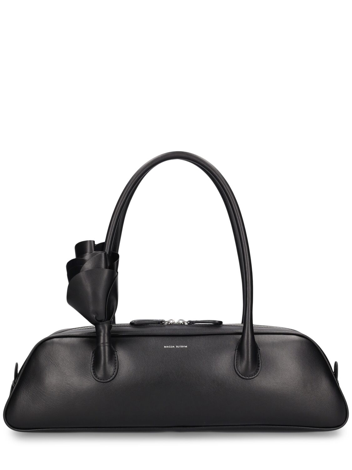Magda Butrym Brigitte Trapeze Leather Top Handle Bag In 블랙