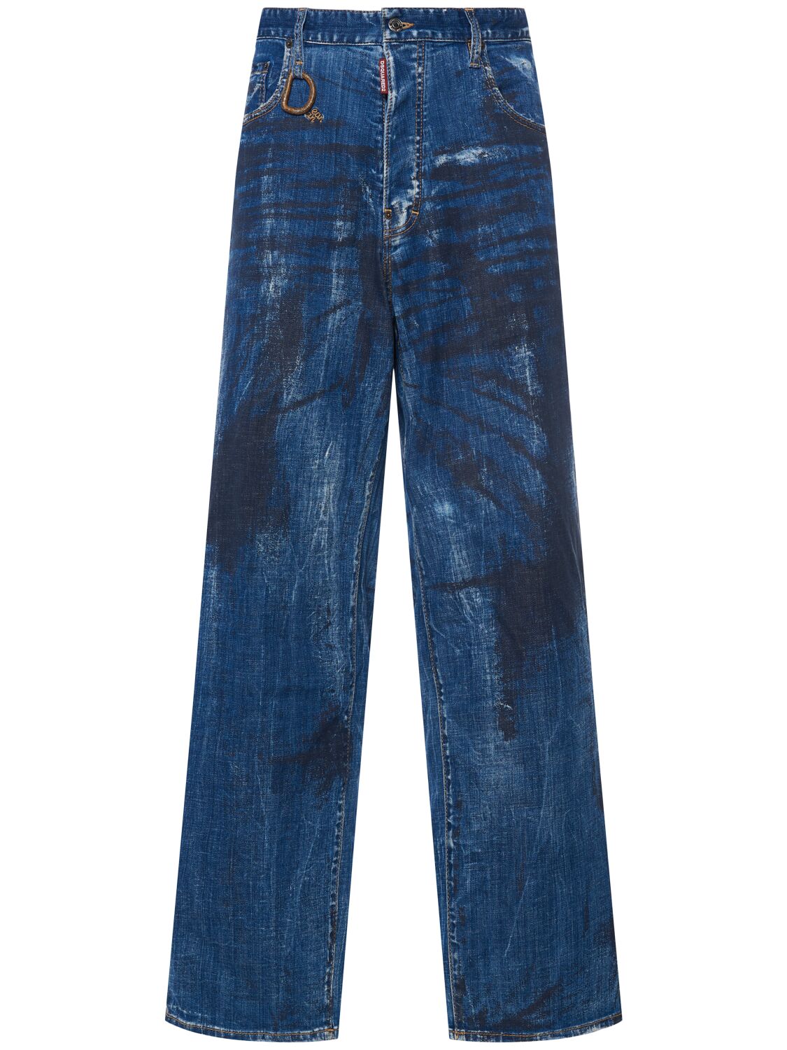 Dsquared2 Eros Cotton Denim Jeans In 海军蓝