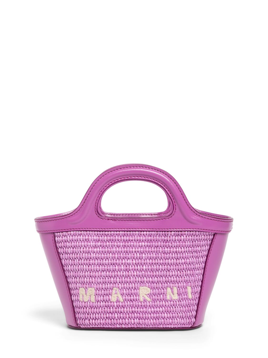 Marni Junior Kids' Tropicalia Top Handle Bag W/ Logo In Purple