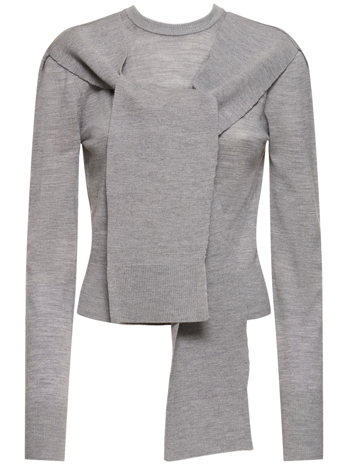 Shop Jacquemus Le Pull Rica Wool Knit Sweater In Grey