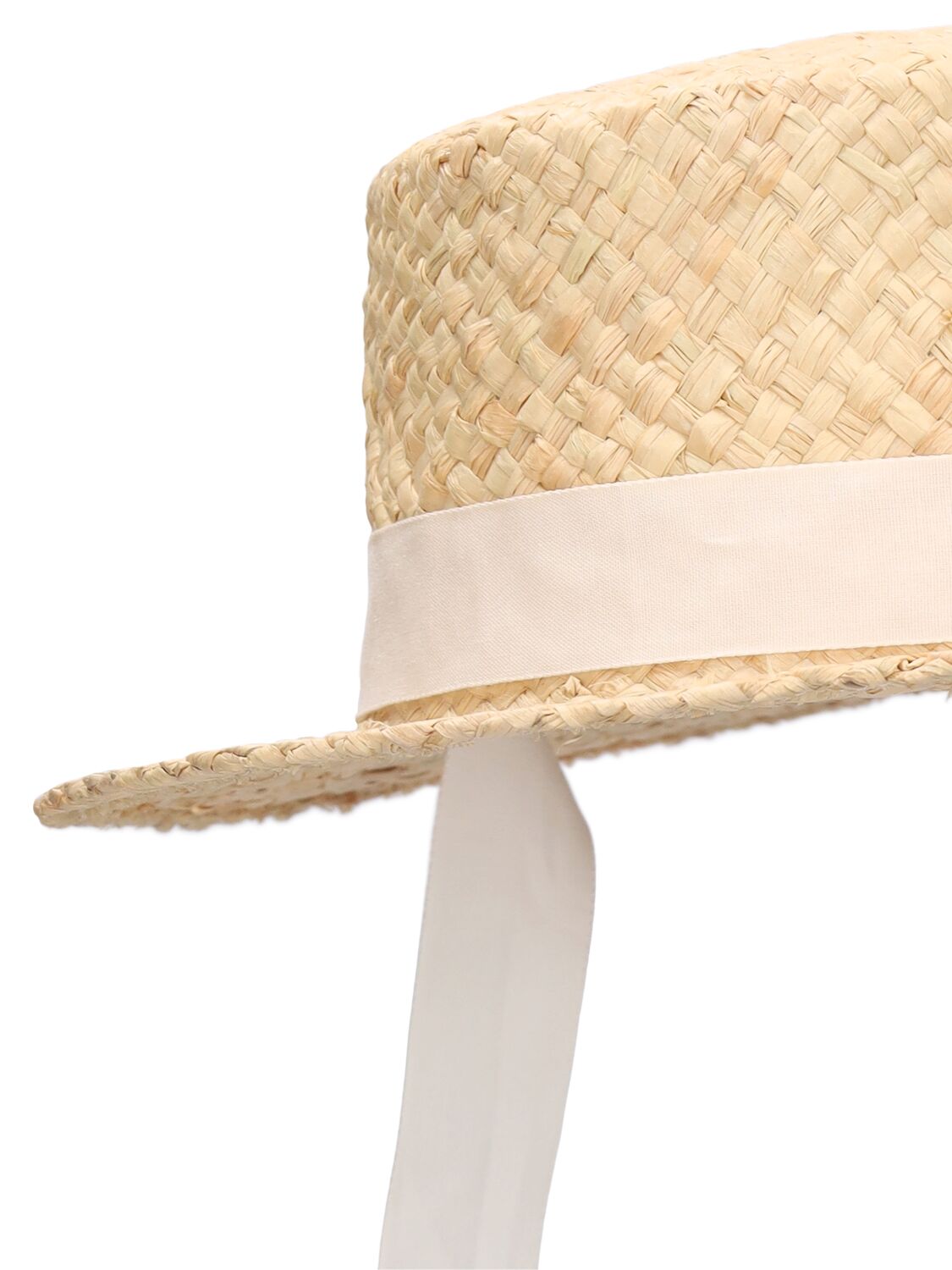 Shop Bonpoint Rafia Bucket Hat W/ Straps In Brown