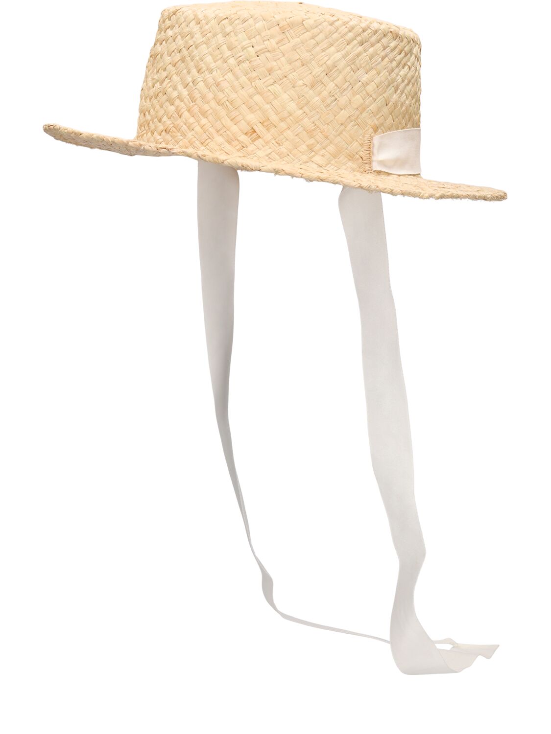 Shop Bonpoint Rafia Bucket Hat W/ Straps In Brown