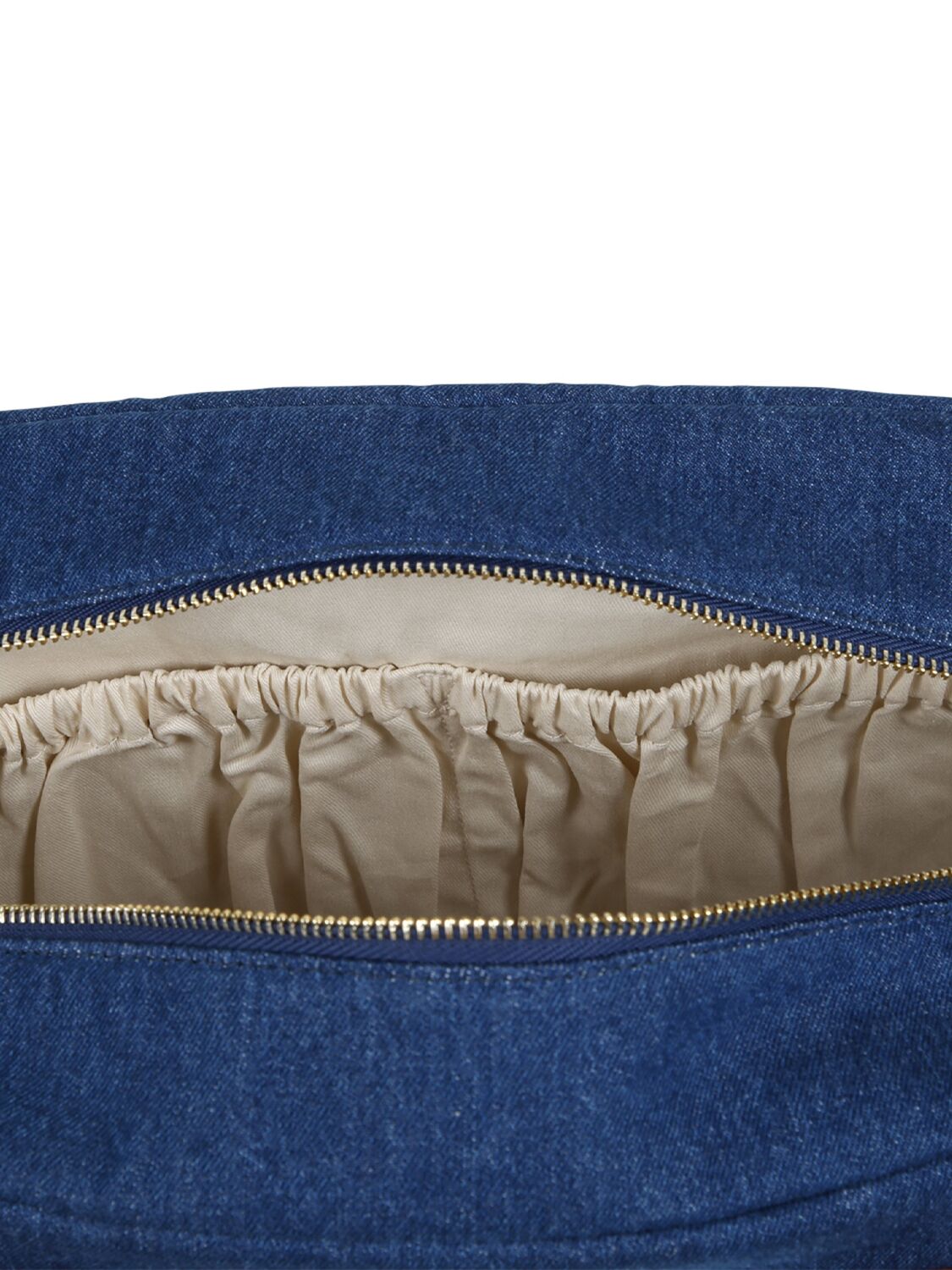 Shop Chloé Cotton Denim Changing Bag In Blue