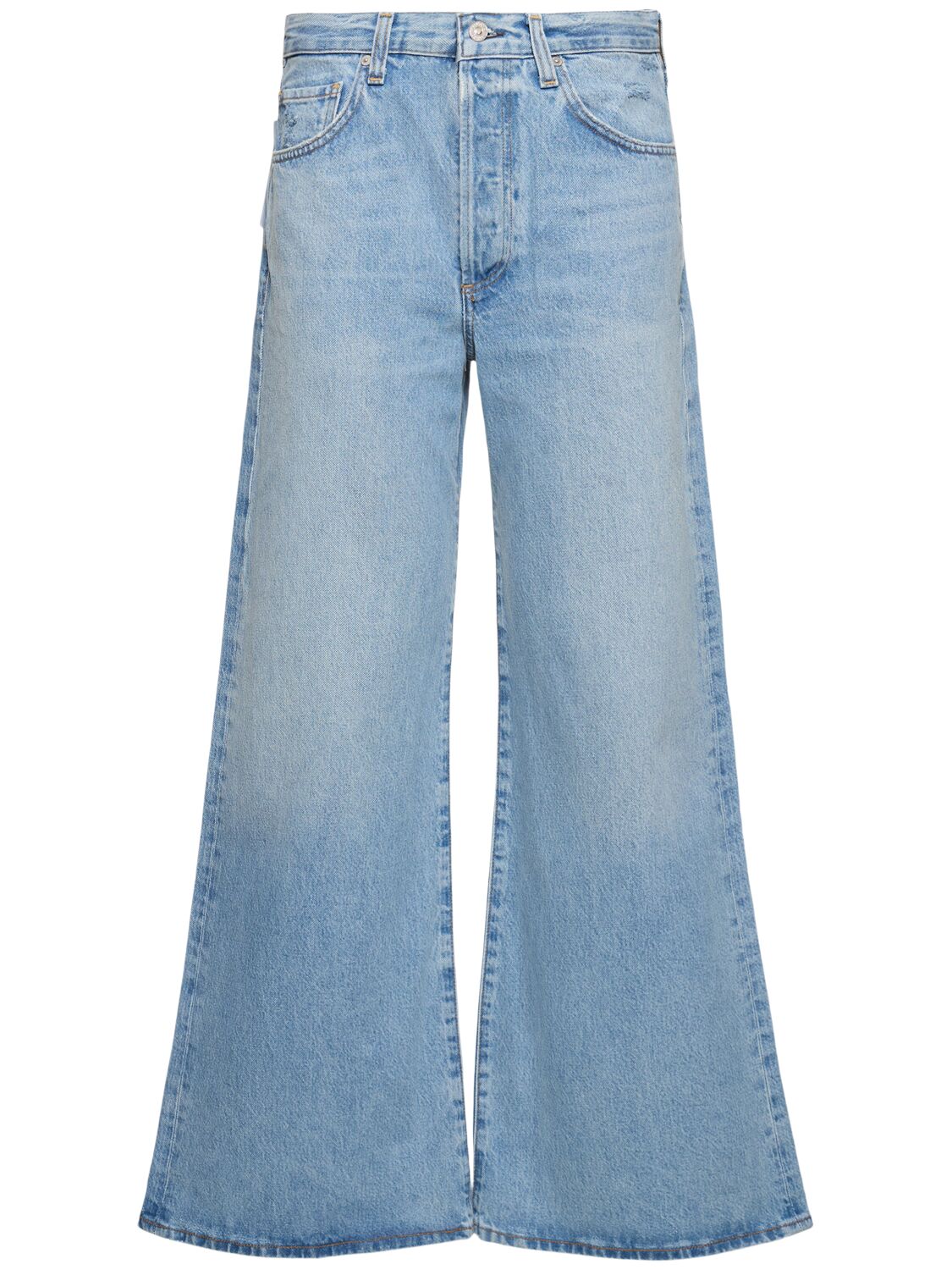 Image of Beverly Mid Rise Wide Denim Jeans