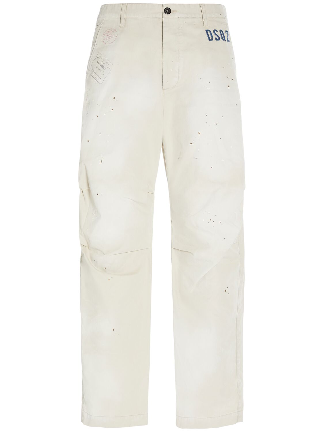 Dsquared2 Dsq2 Osaka Fit Cotton Pants In Beige