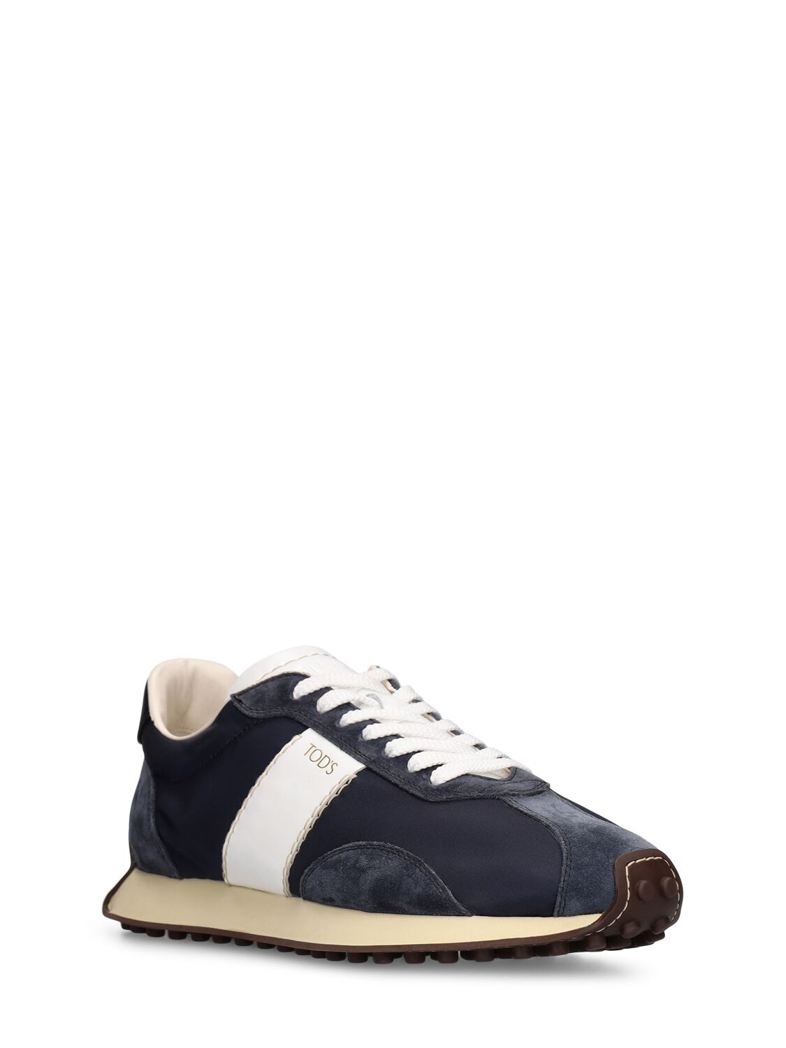 Shop Tod's Low Top Sneakers In Navy