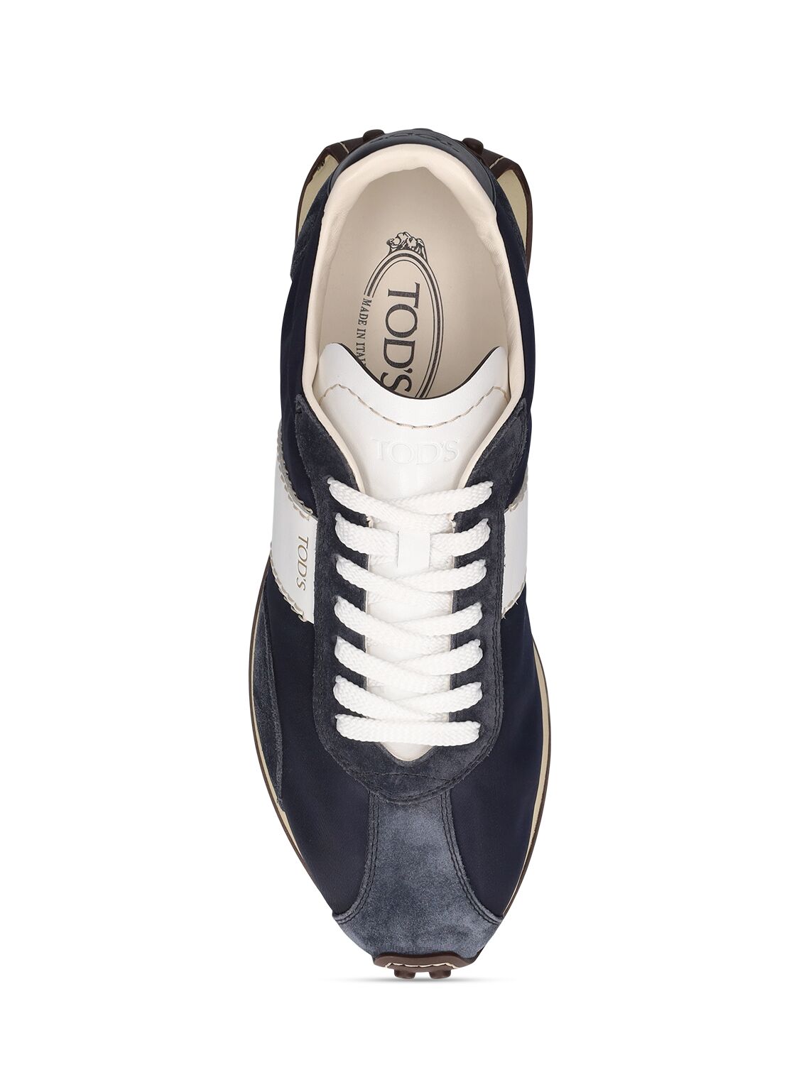 Shop Tod's Low Top Sneakers In Navy