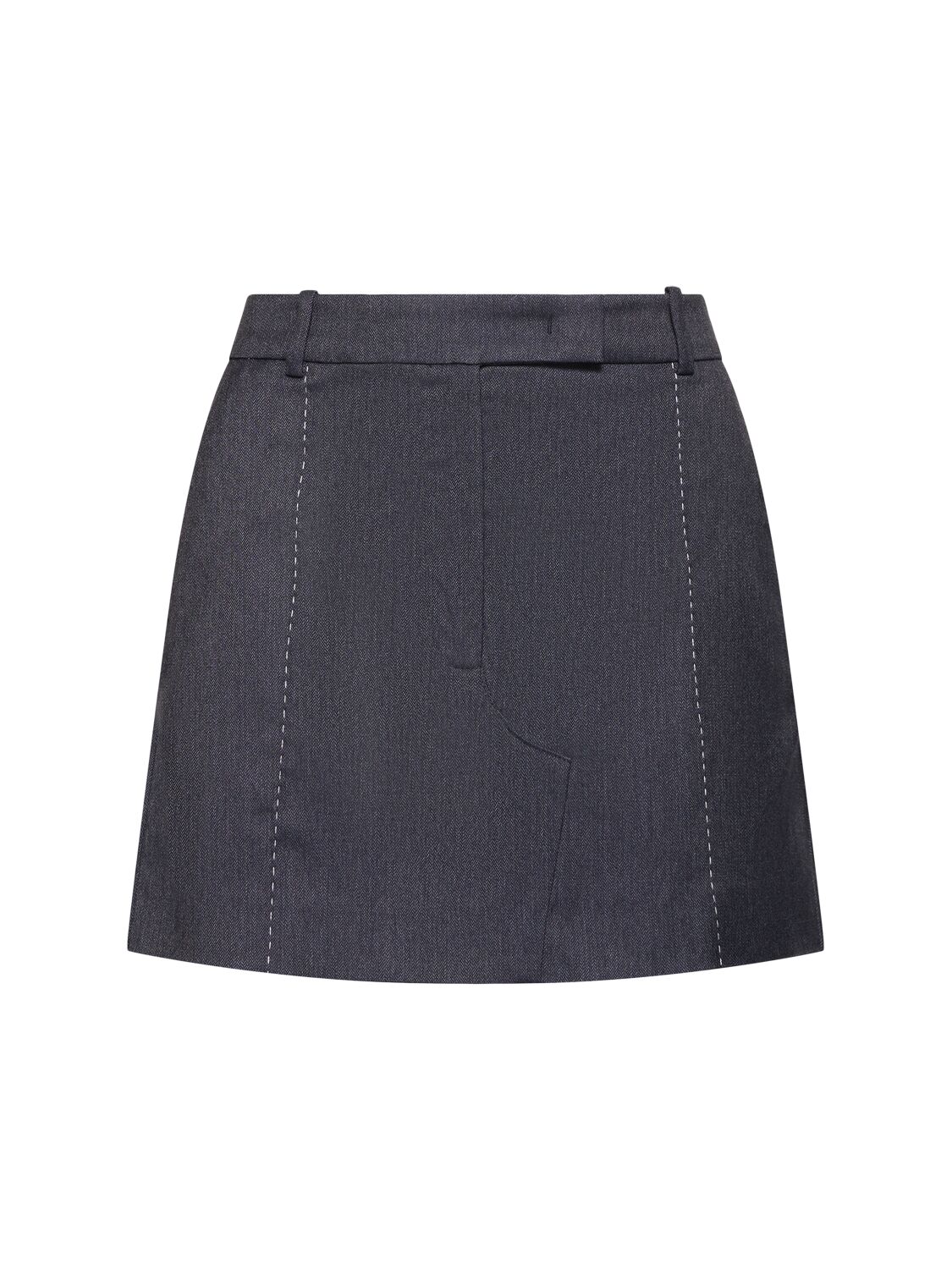 Shop The Garment Pluto Stitch Mini Skirt In 블루 멜란지