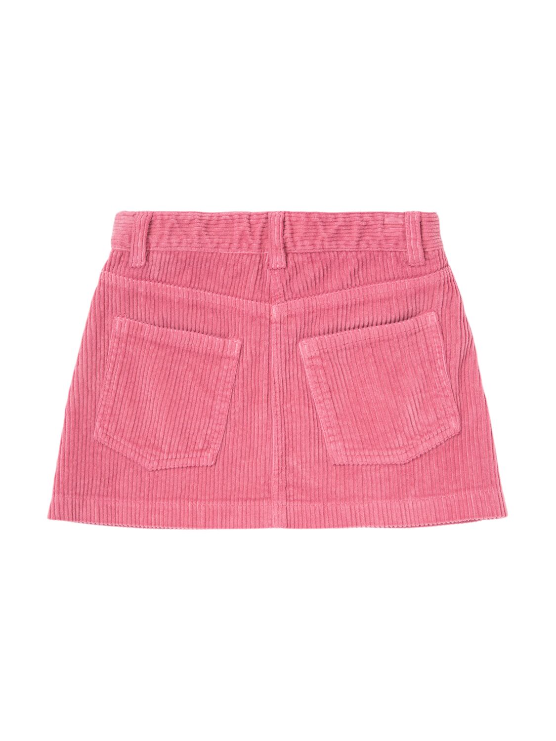 Shop Il Gufo Cotton Blend Velvet Mini Skirt In Pink