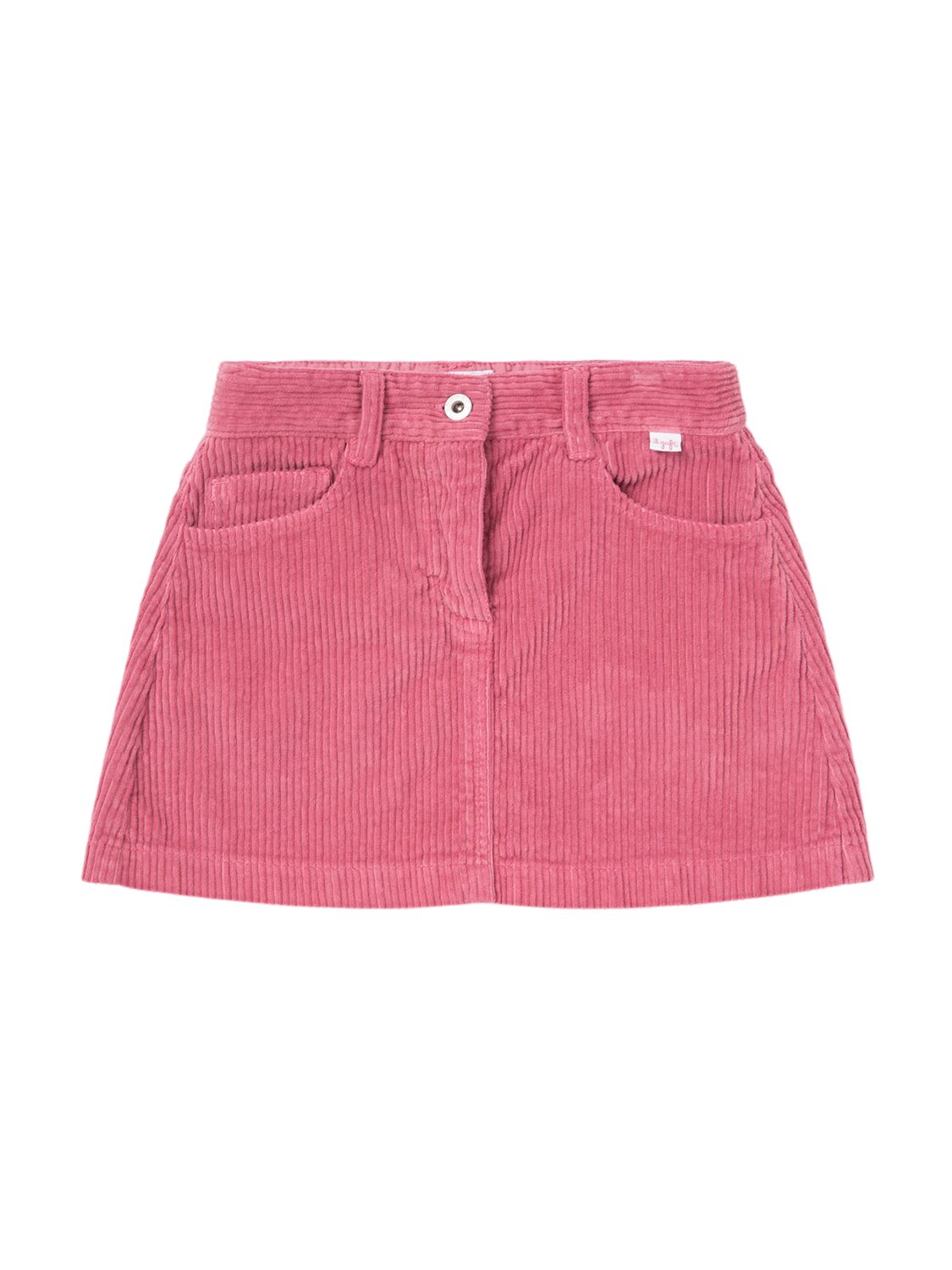 Il Gufo Cotton Blend Velvet Mini Skirt In Pink