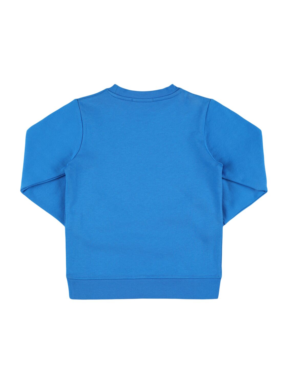 Shop Stella Mccartney Printed Cotton Sweatshirt In Light Blue