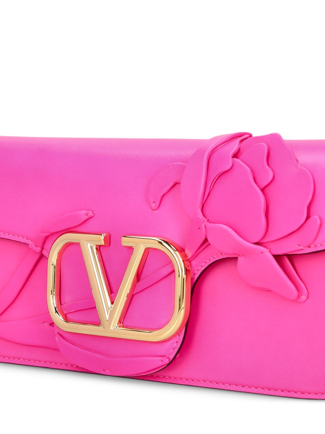 Shop Valentino Rose Locò Leather Top Handle Bag In Pp Pink