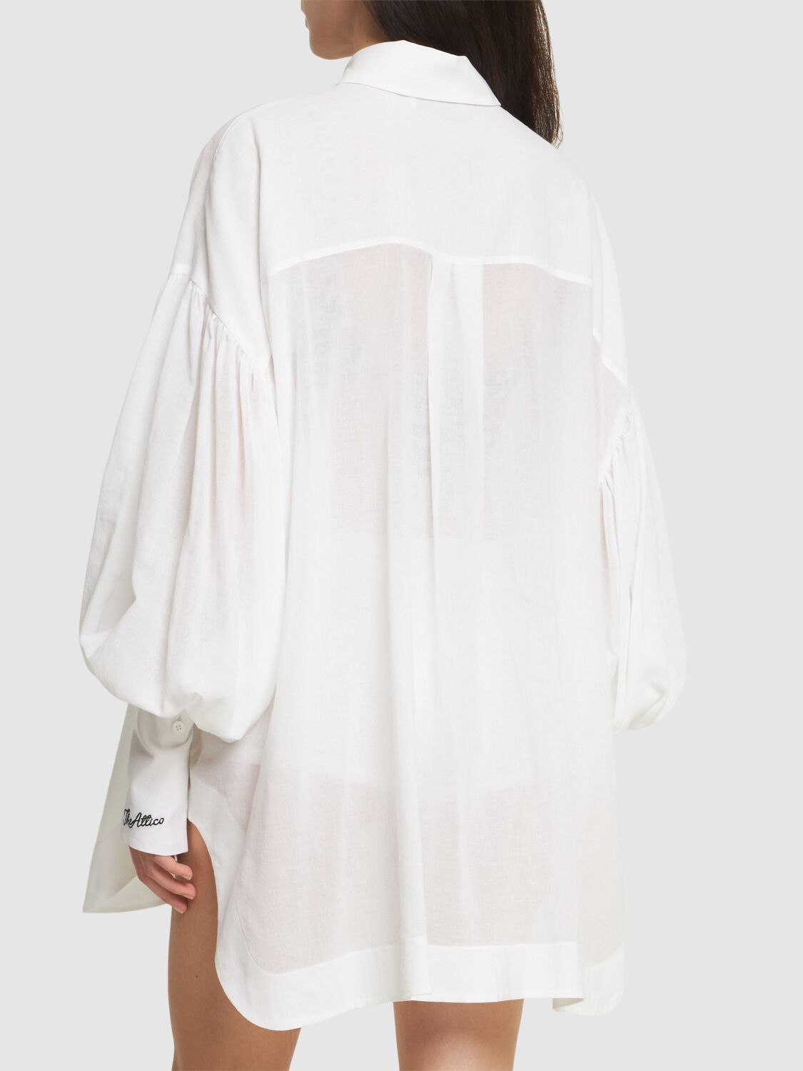 Shop Attico Mousseline Oversized Shirt In White