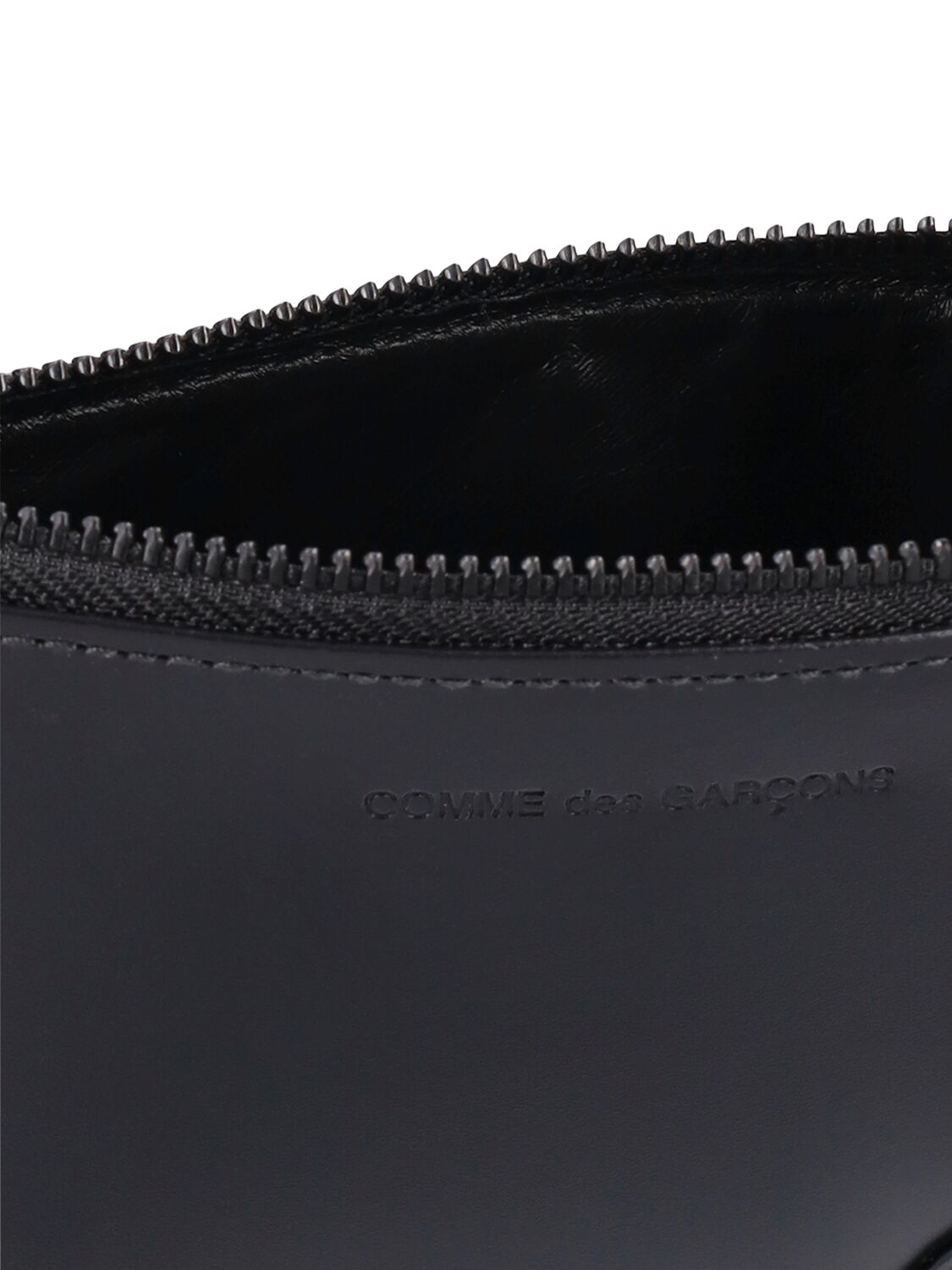 Shop Comme Des Garçons Very Black Leather Pouch