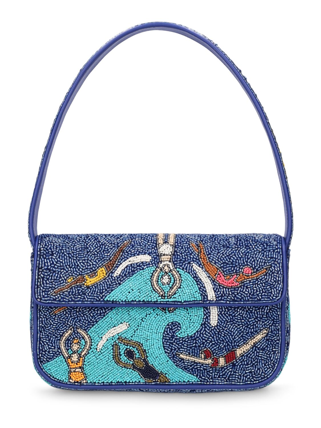 Staud Tommy Beaded Shoulder Bag In Swimmers