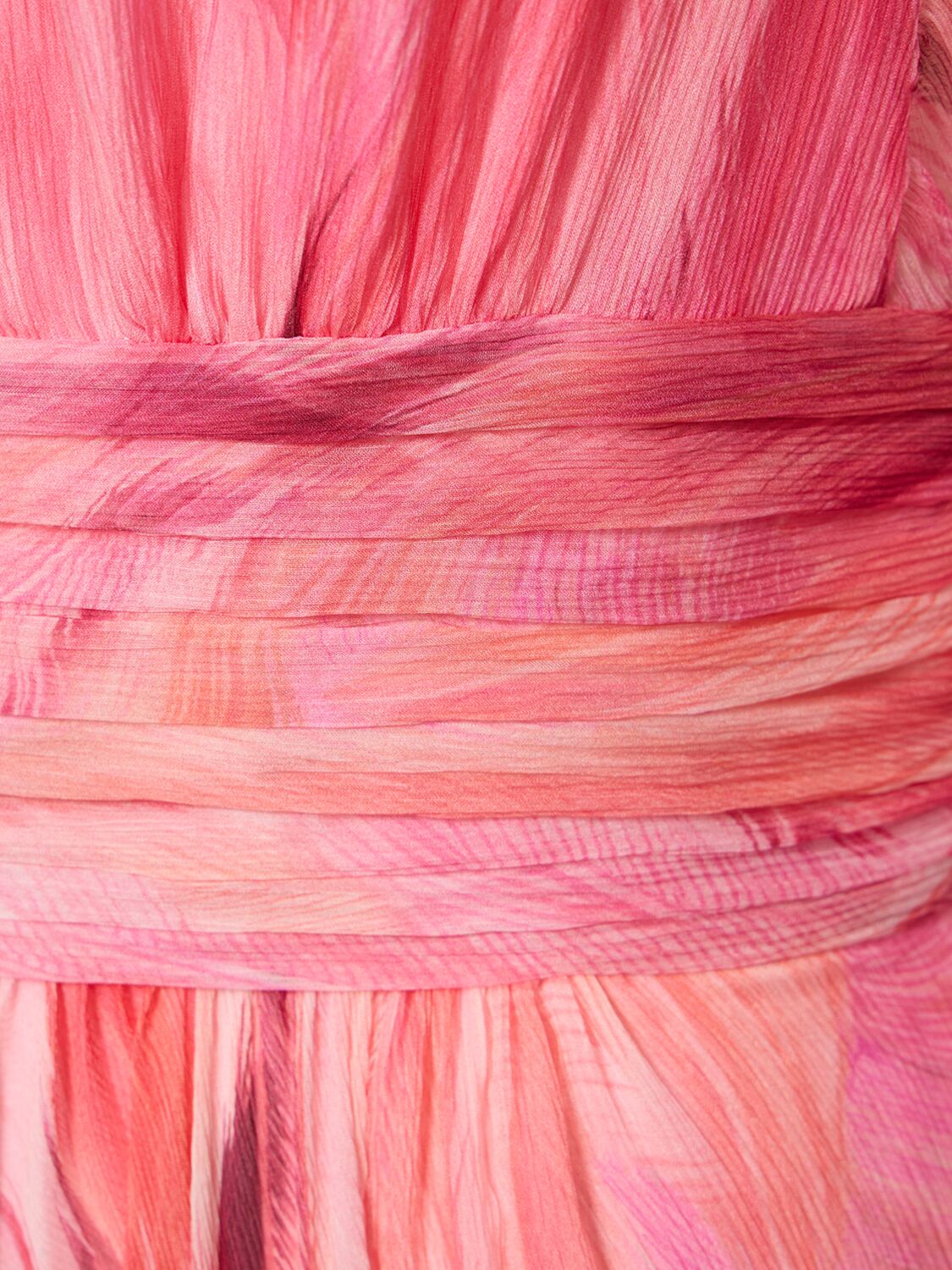 Shop Roberto Cavalli Printed Silk Chiffon Crepon Long Dress In 멀티 필크