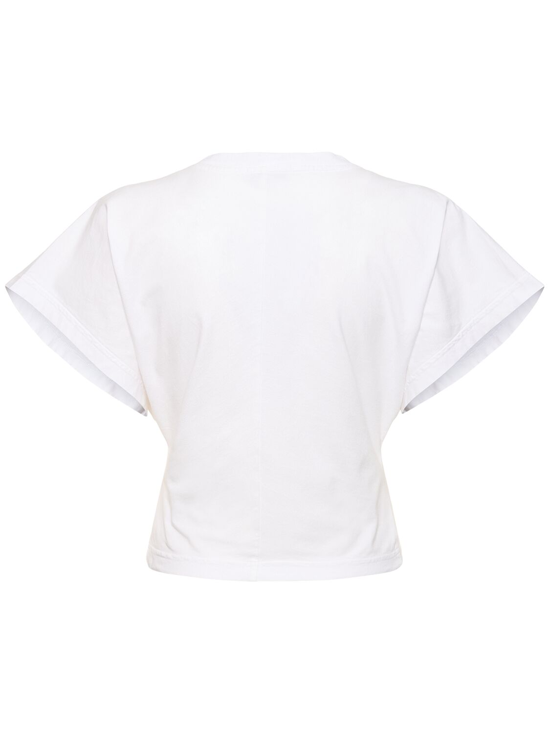 Shop Agolde Britt Cotton Jersey T-shirt In 화이트