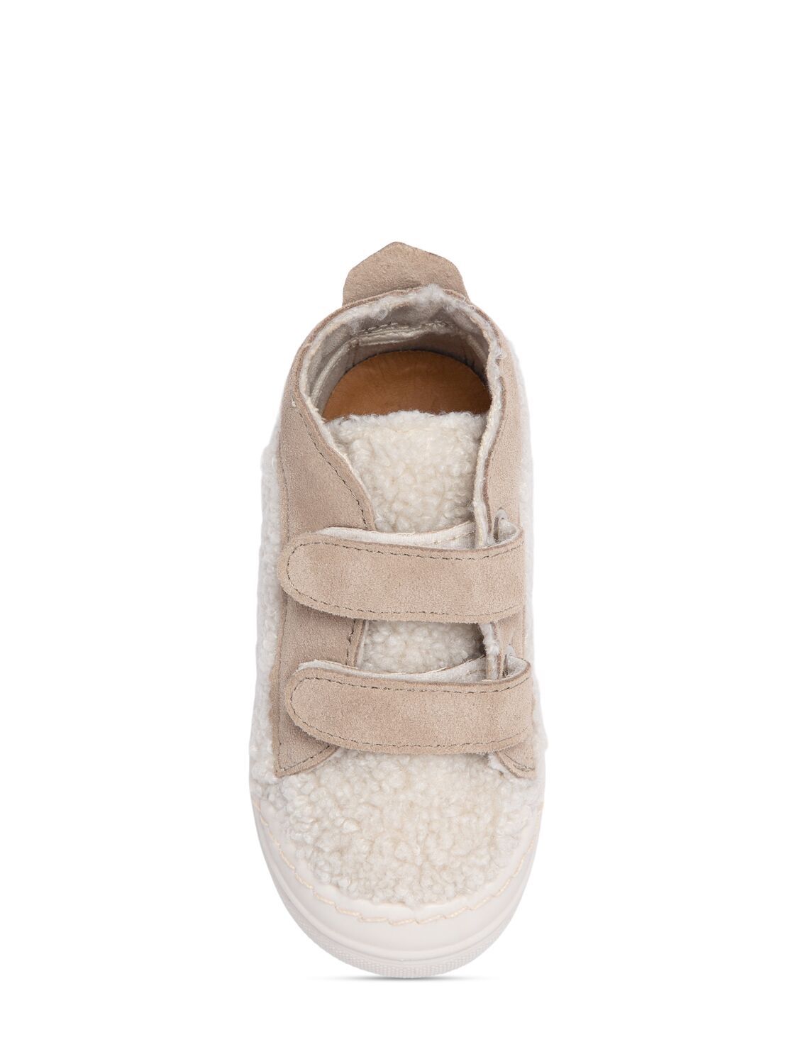 Shop Il Gufo Teddy Strap Sneakers In Grey