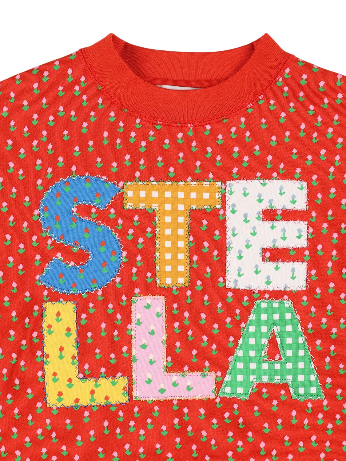 Stella Mccartney Logo Cotton Sweatshirt & Sweatpants In Red