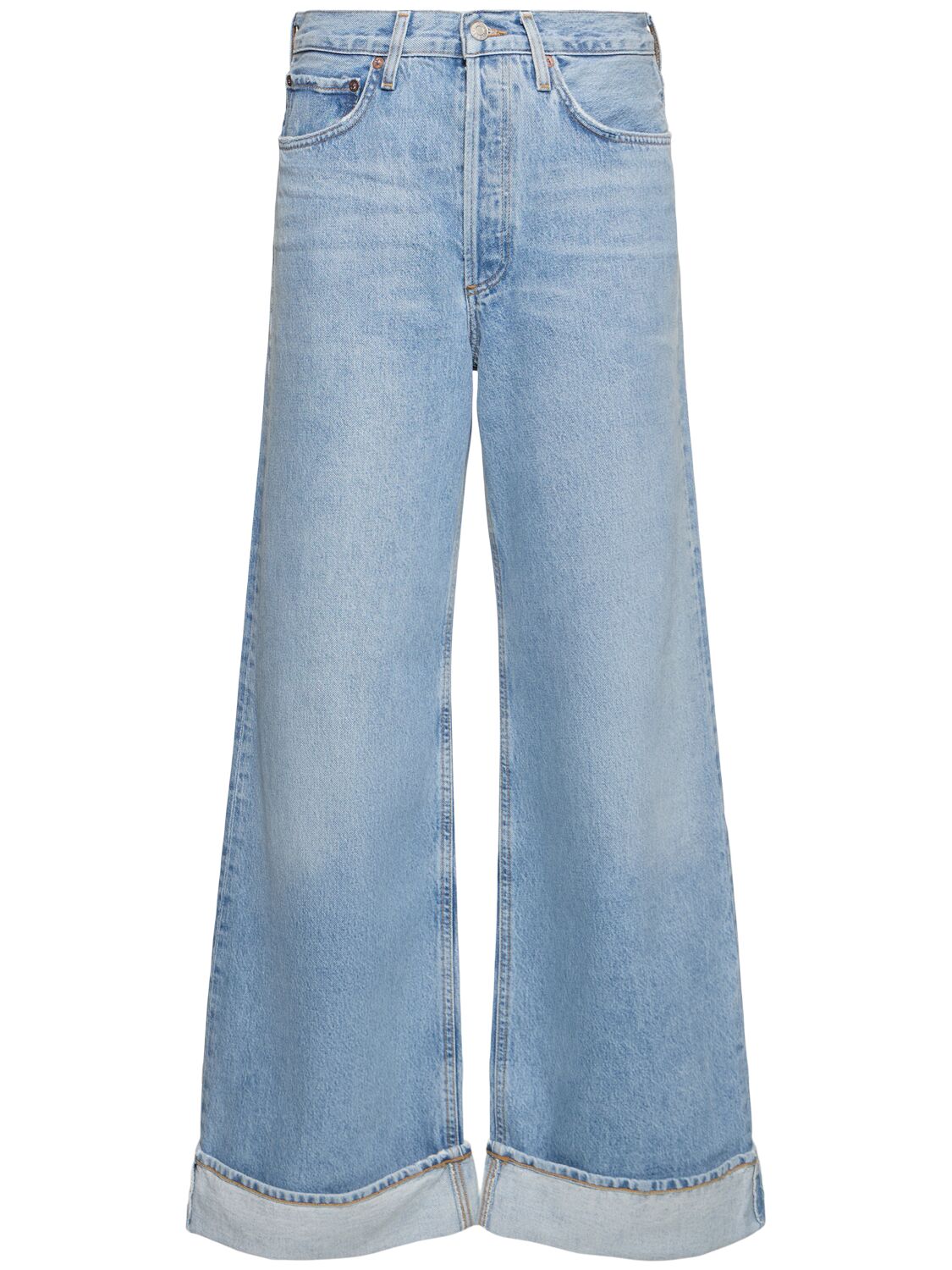 Agolde Dame High Rise Wide Jeans In Blue