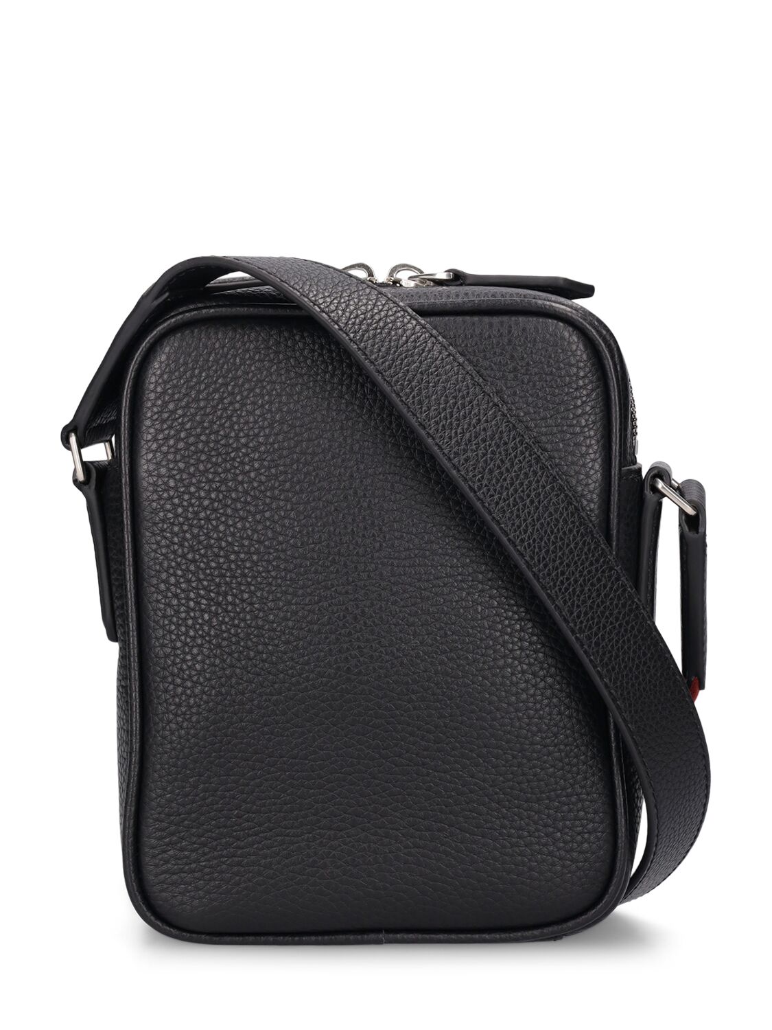 Shop Bally Code Cross Leather Crossbody Bag In Black