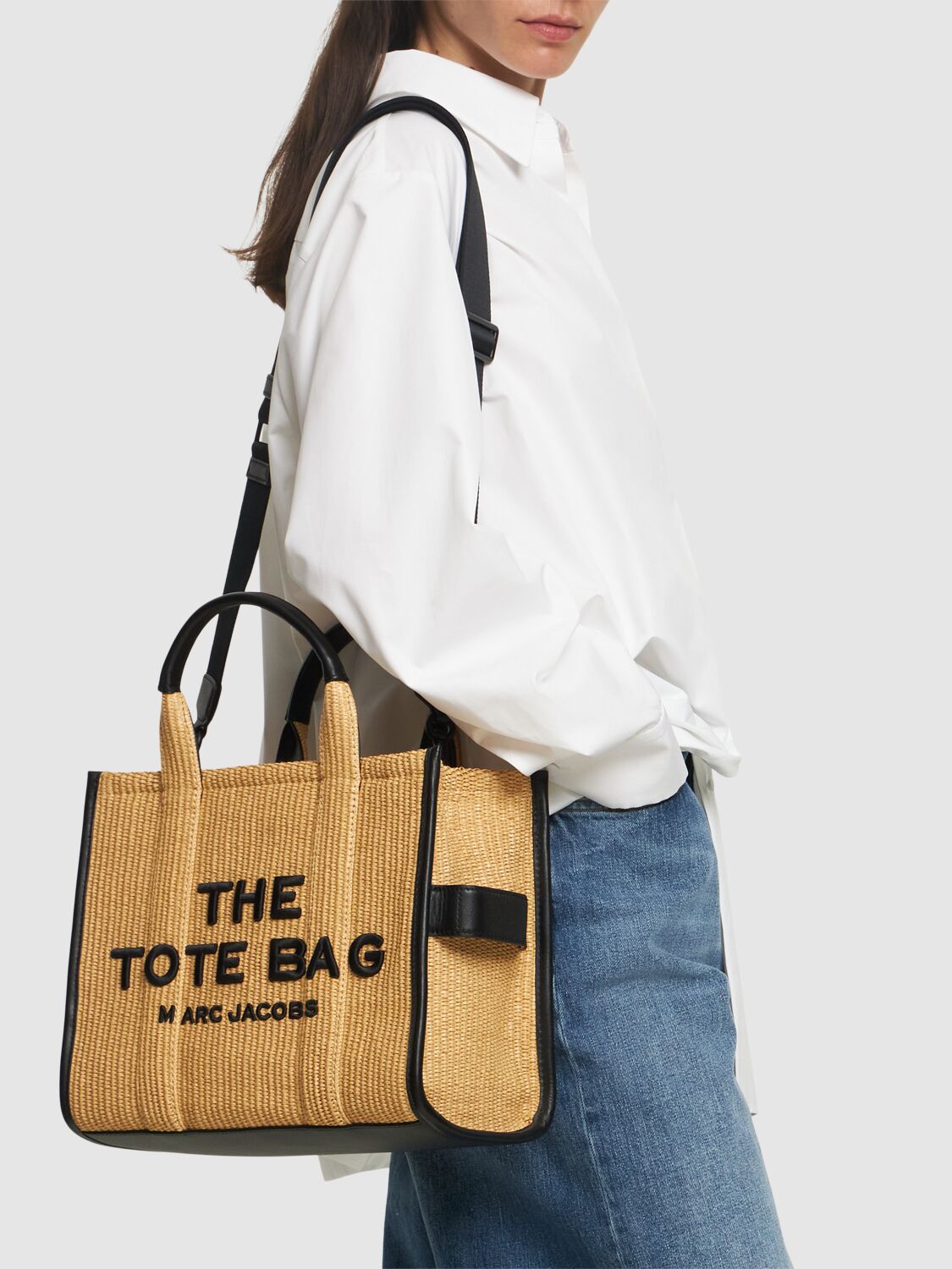 The Medium Tote Raffia Tote Bag