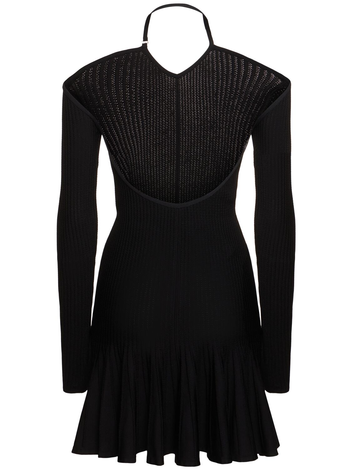 Shop Khaite Mamie Viscose Blend Mini Dress In 블랙