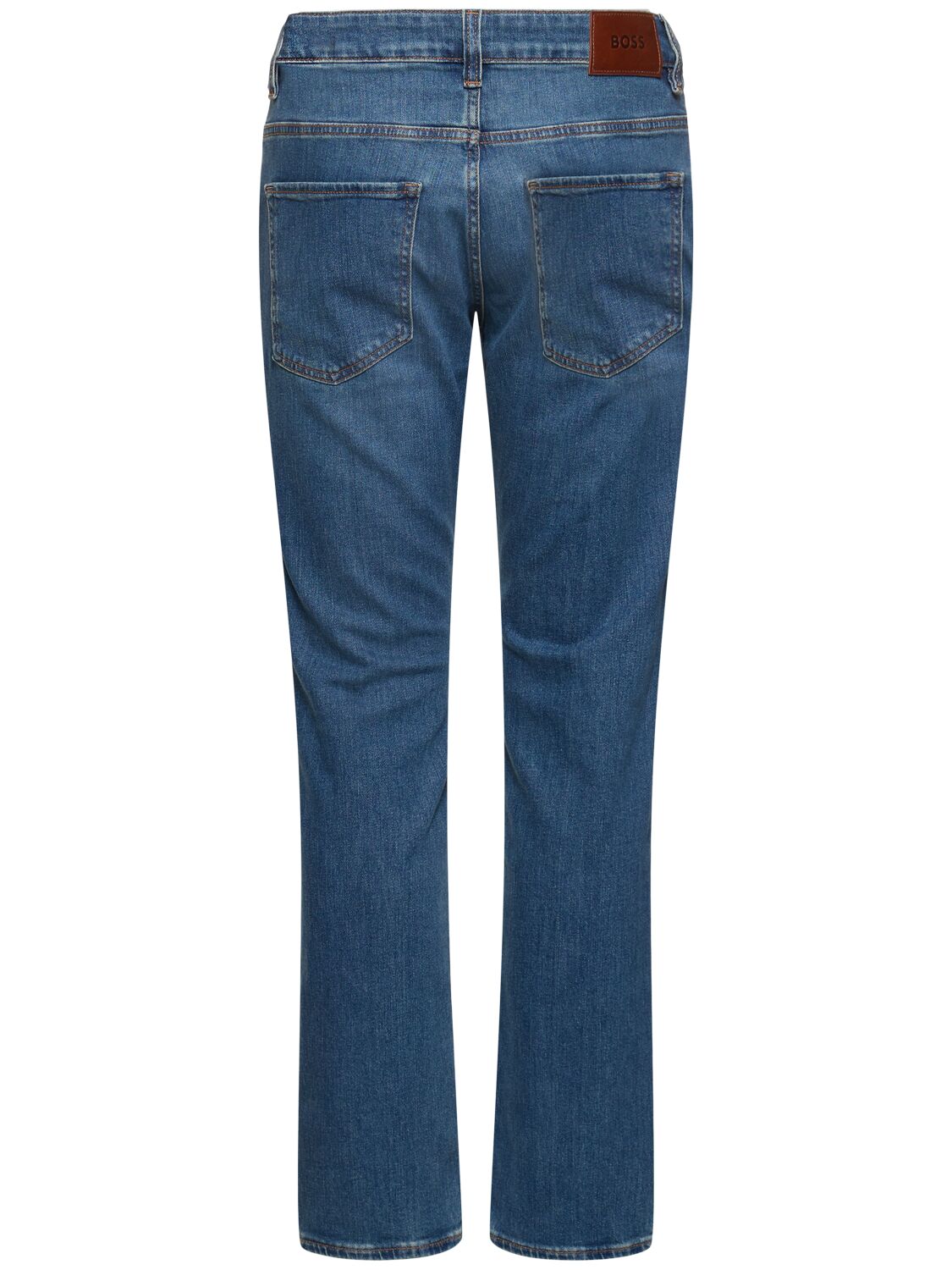 Shop Hugo Boss Delaware Cotton Denim Jeans In Bright Blue