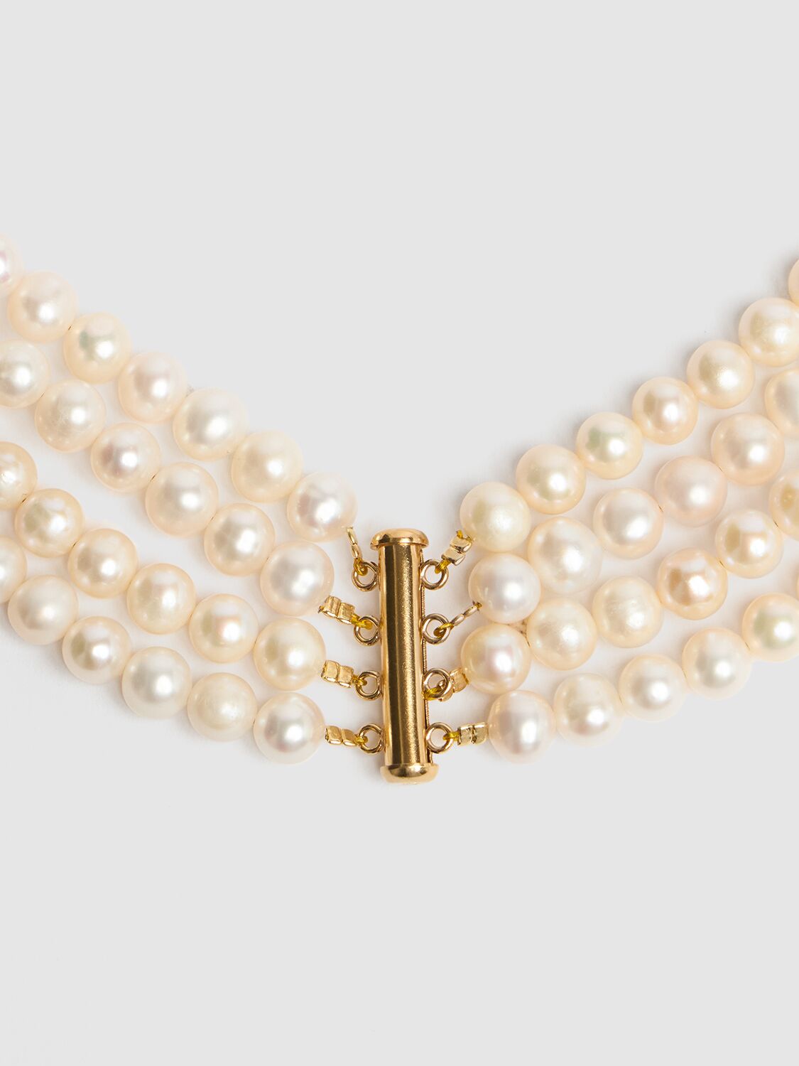 Shop Timeless Pearly Pearl & Crystal Necklace In White/gold