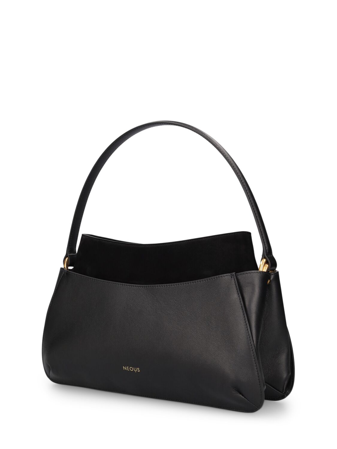 Shop Neous Erid Leather & Suede Shoulder Bag In Black