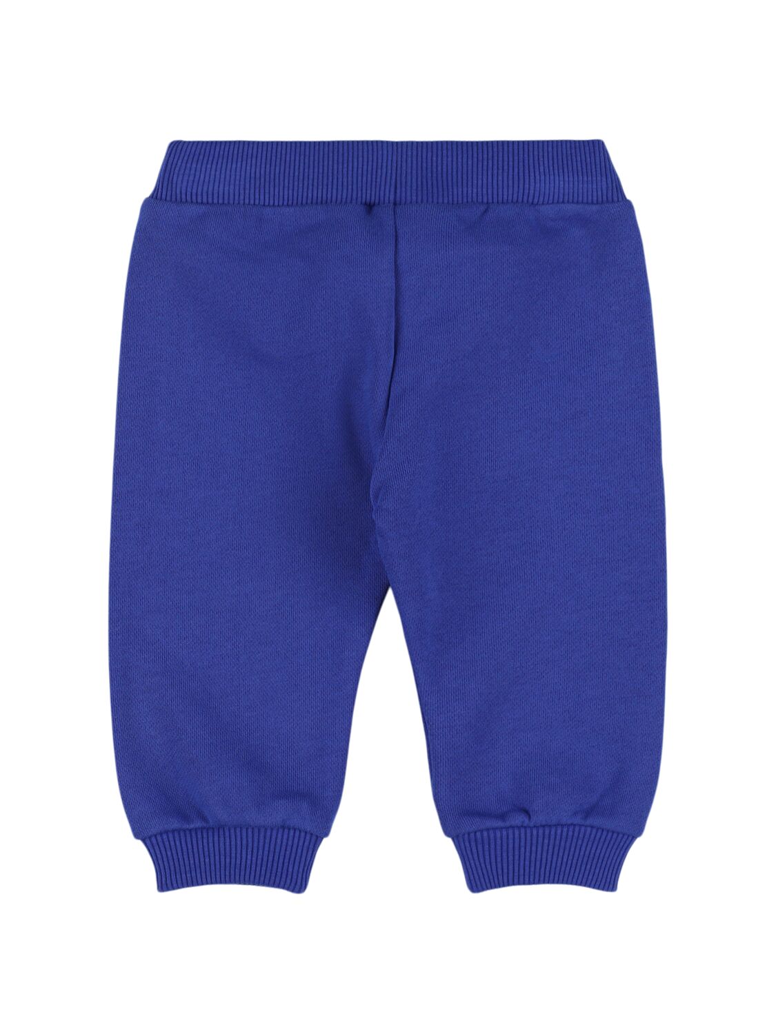 Shop Balmain Cotton Sweatpants W/ Logo In Blue