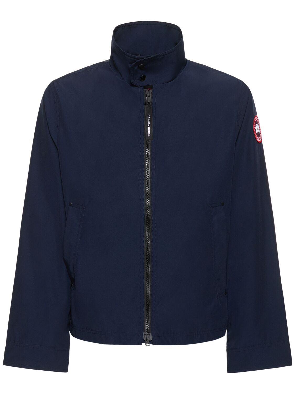 Shop Canada Goose Hybridge Knit Down Jacket In 네이비