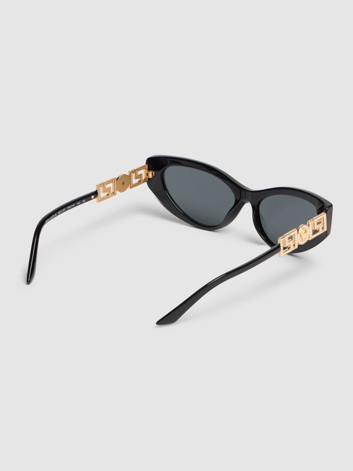 Shop Versace Cat-eye Acetate Sunglasses In Gold,black