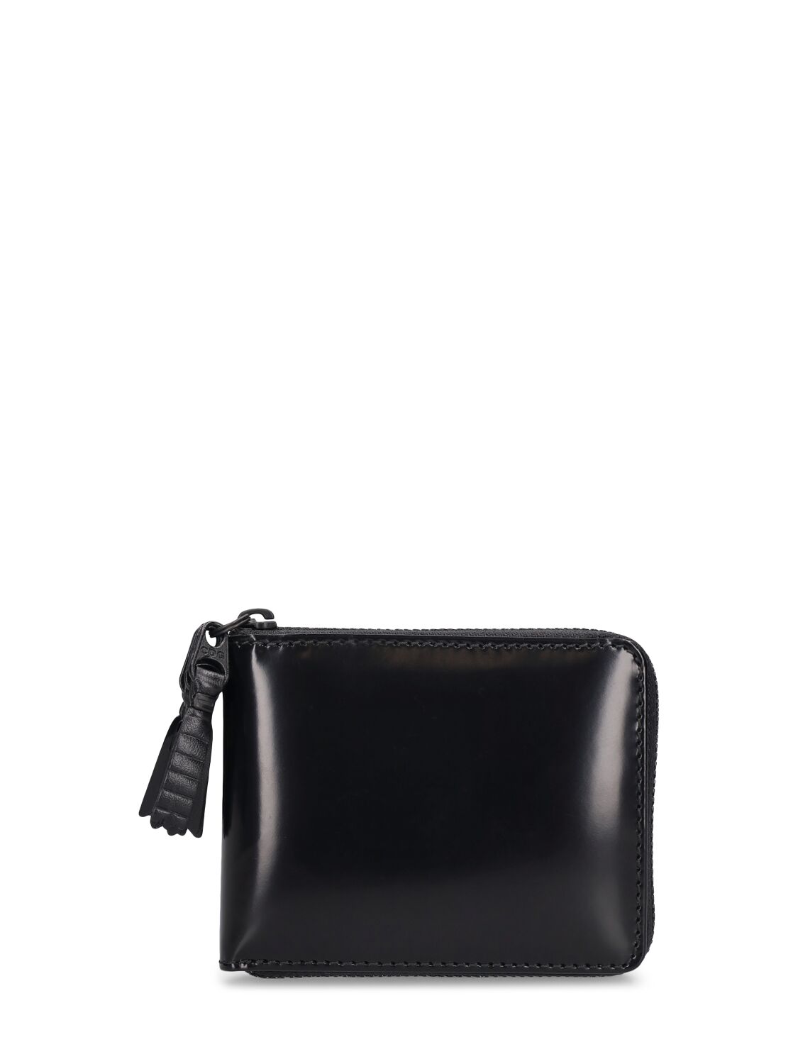 Comme Des Garçons Zipper Medley Leather Wallet In Black