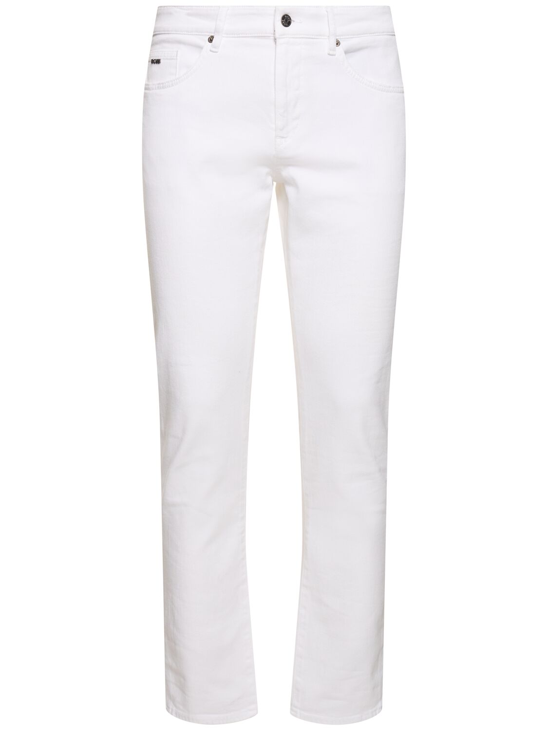 Hugo Boss Delaware Cotton Denim Jeans In White