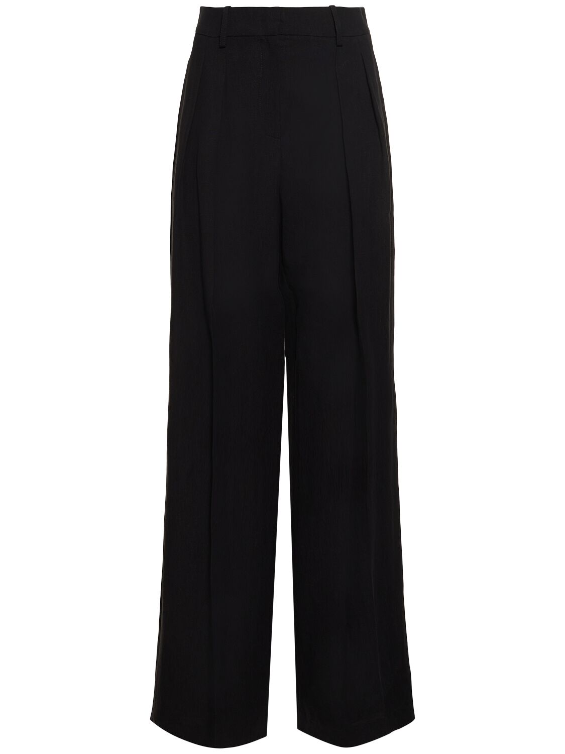 Image of Linen Mid Rise Wide Pants