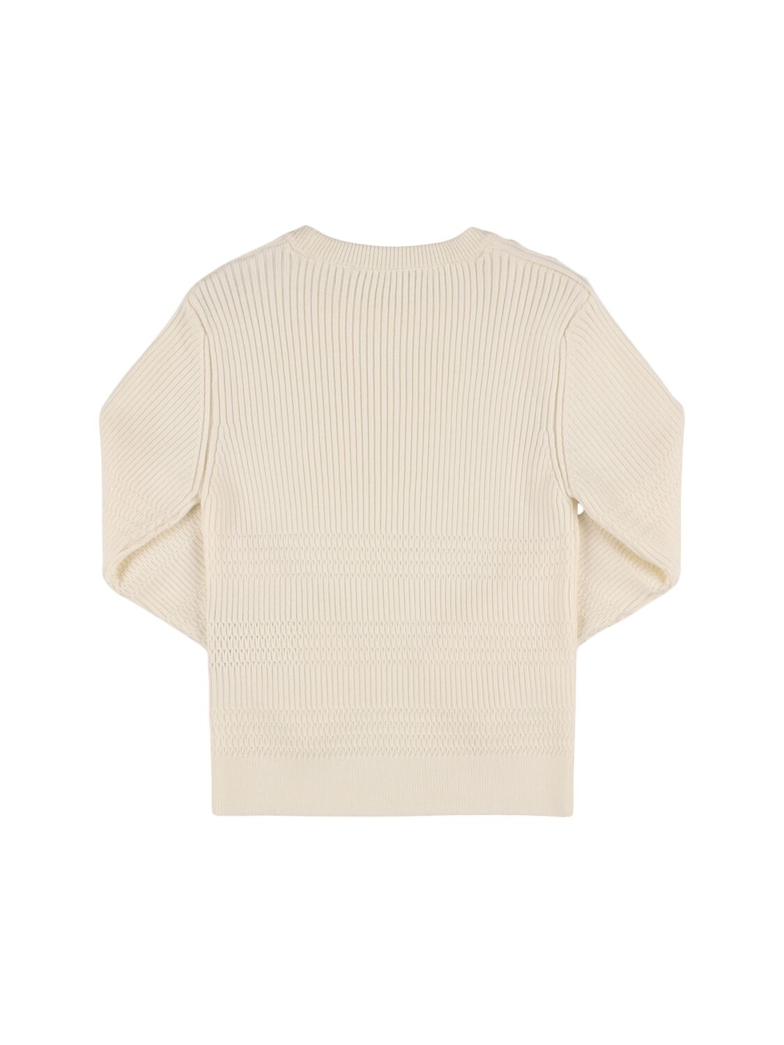 Shop Balmain Wool Knit Sweater In Off-white