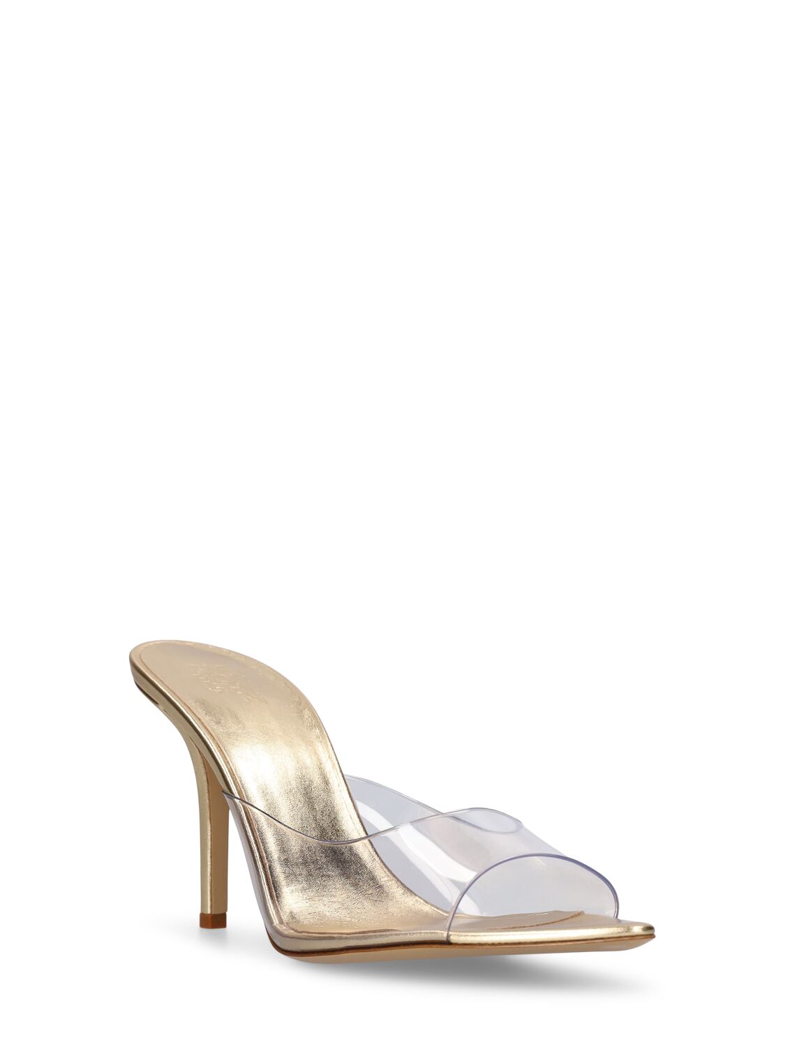 Shop Gia Borghini 90mm Perni 04 Pvc Sandal Mules In Gold