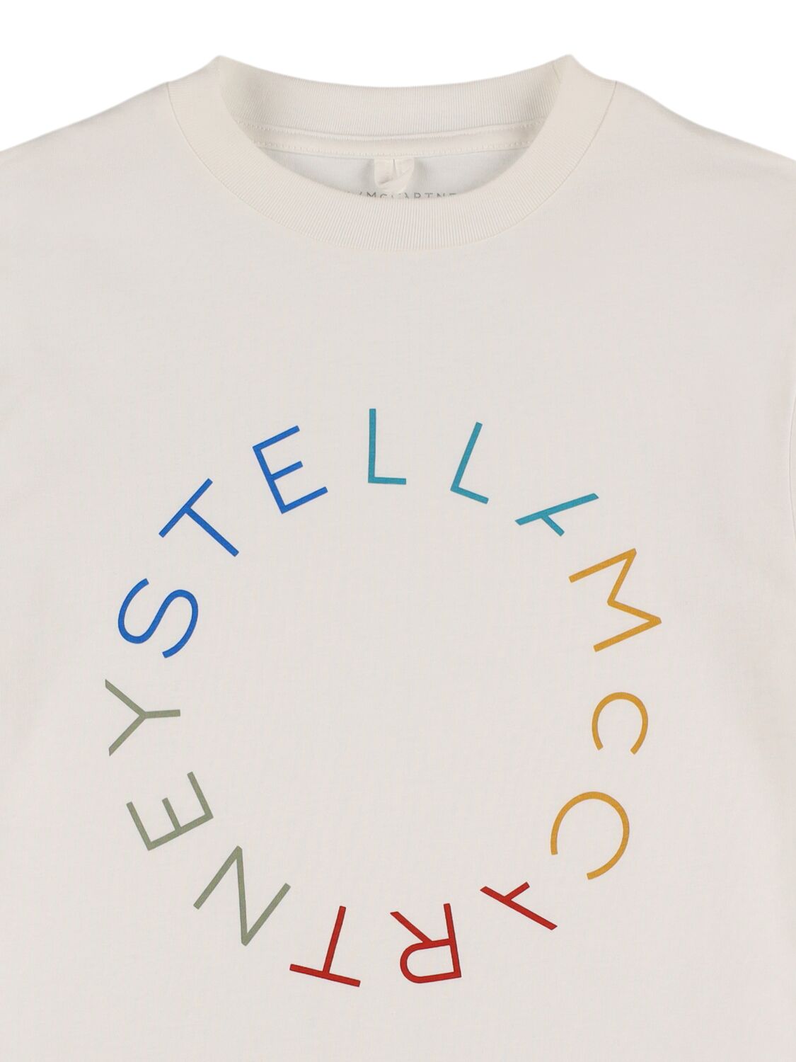 Shop Stella Mccartney Printed Cotton Jersey T-shirt In White