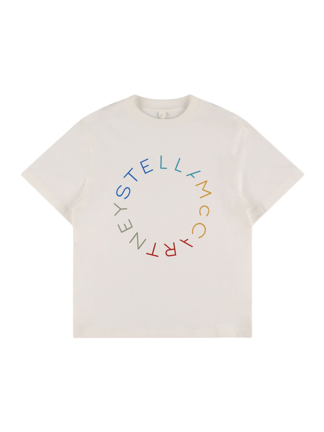 Stella Mccartney Printed Cotton Jersey T-shirt In White