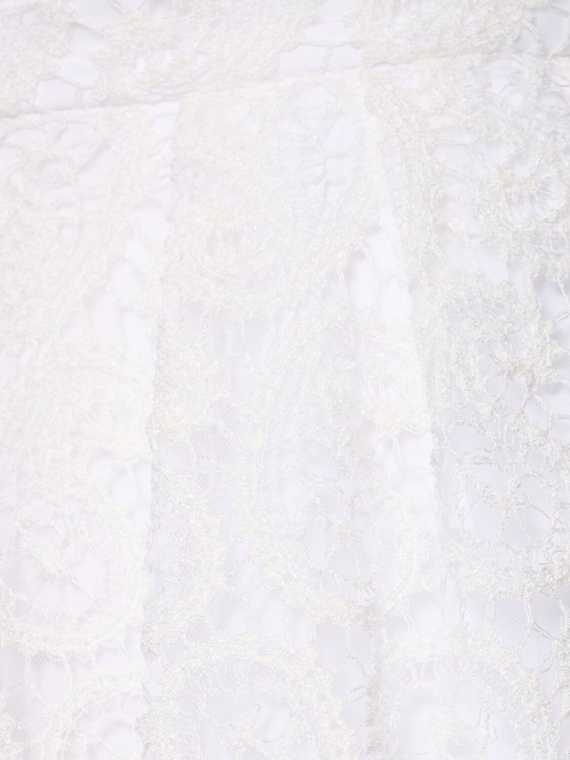 Shop Giambattista Valli Paisley Lace Cotton Blend Shorts In Ivory