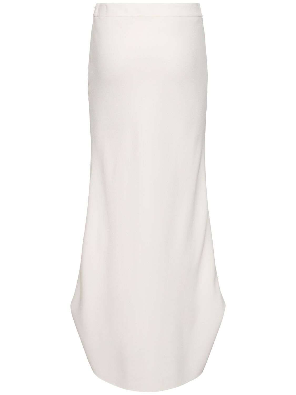 Shop Giambattista Valli Crepe Long Skirt In White