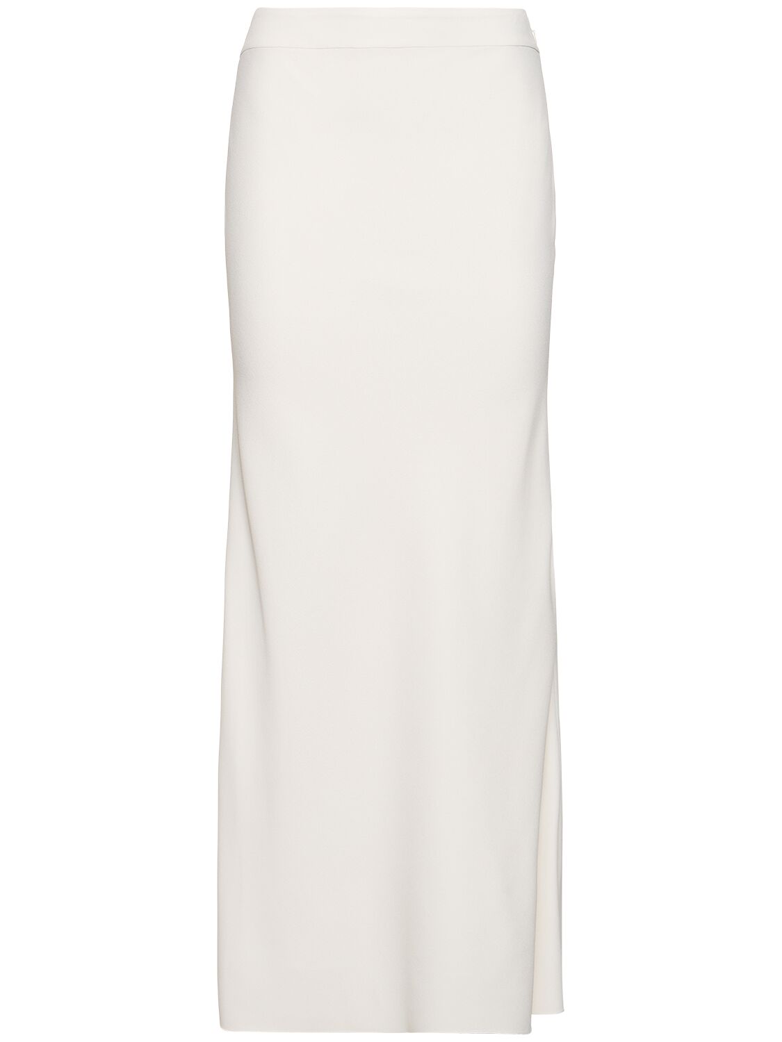 Shop Giambattista Valli Crepe Long Skirt In White