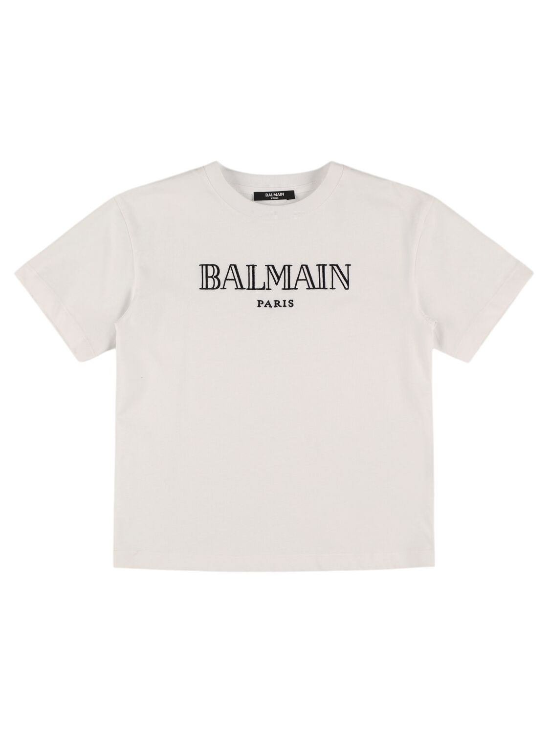Balmain Babies' Cotton Jersey T-shirt W/ Logo In White