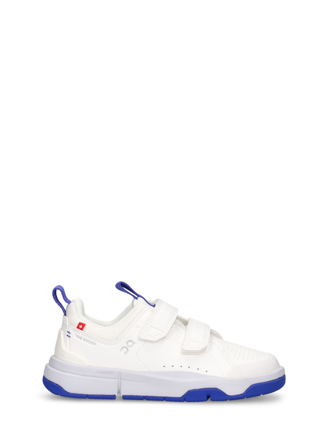 On Kids' The Roger Sneakers In White,blue