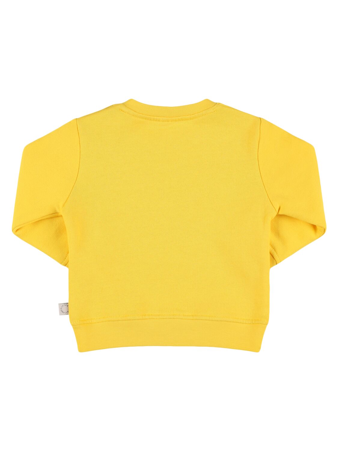 Shop Stella Mccartney Printed Cotton Sweatshirt In Yellow