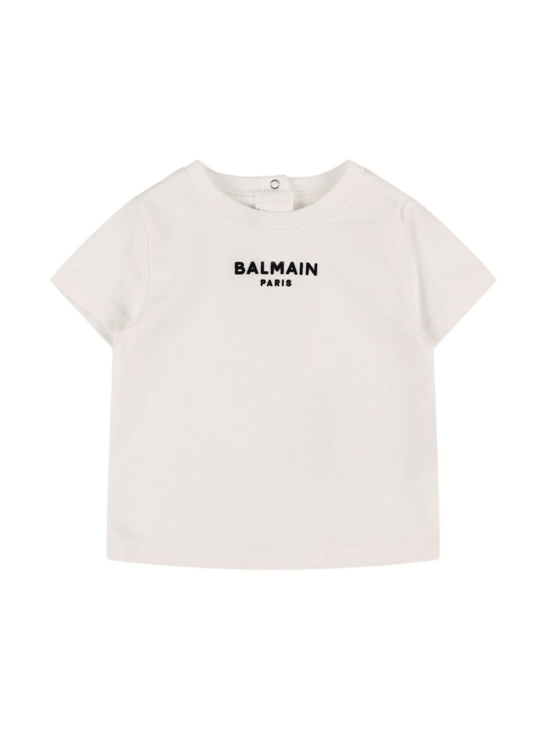Balmain Cotton Jersey T-shirt W/ Logo In White
