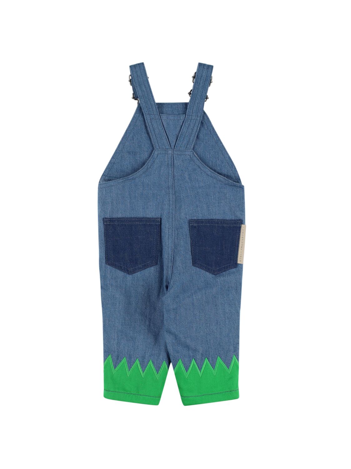 Shop Stella Mccartney Cotton Chambray Overalls In Blue